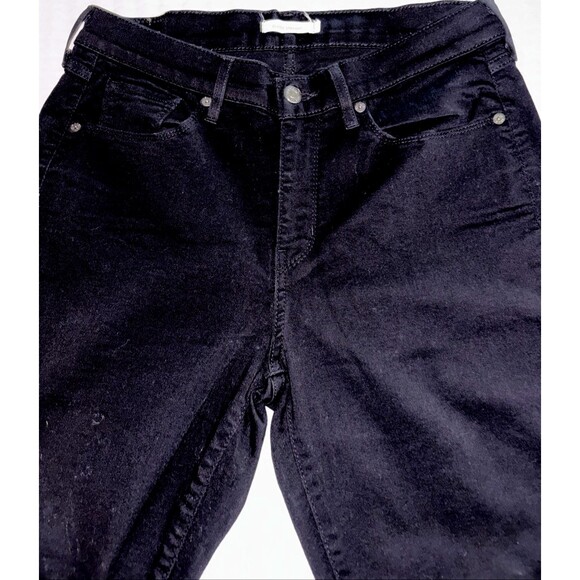 Levis Classic Black Straight Jeans Womens Size 12M W34L X 29L Water Less - Picture 2 of 5